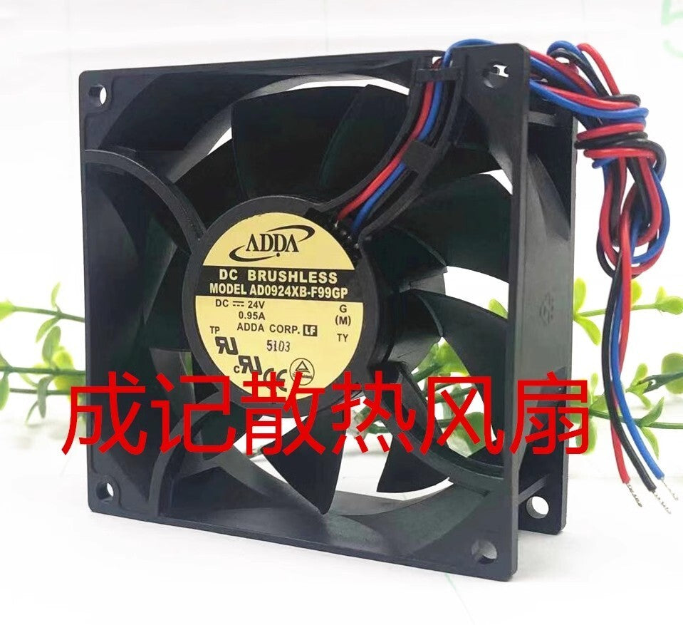 ADDA AD0924XB-F99GP 9038 DC24V 0.95A 3-wire inverter high airflow cooling fan