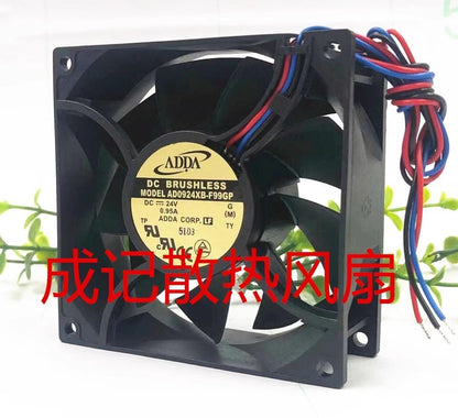 ADDA AD0924XB-F99GP 9038 DC24V 0.95A 3-wire inverter high airflow cooling fan