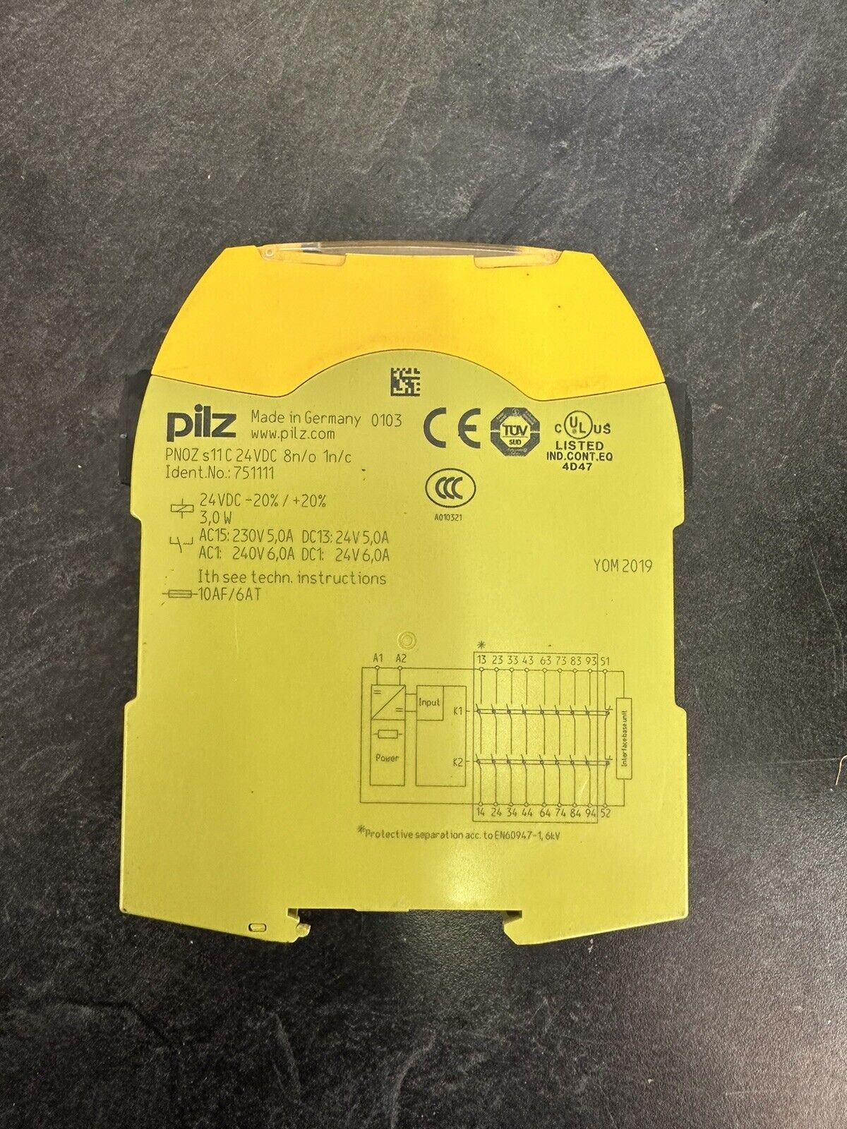 Pilz PNOZs11 Safety Relay 751111 24VDC PN0Zs11 8 NO & 1 NC Contact Pilz