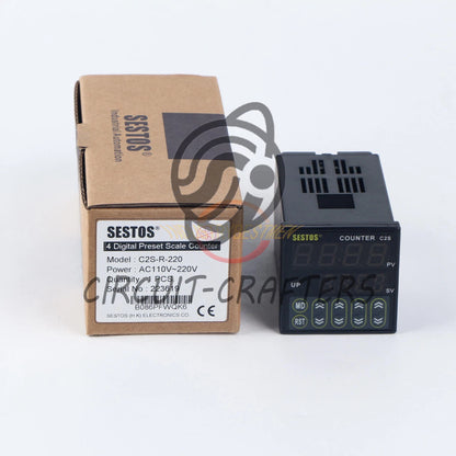 1PCS SESTOS C2S-R-220 AC100-240V Four-digit preset value counter