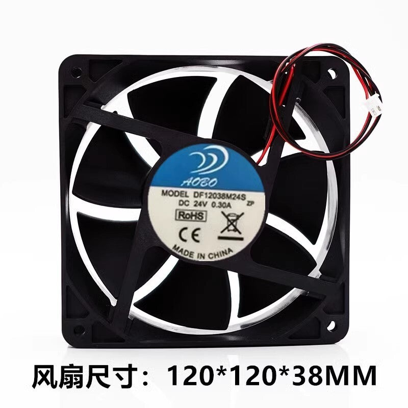 AOEO DF12038M24S 12038 DC24V 0.30A 12CM 2-Wire Inverter Cooling Fan
