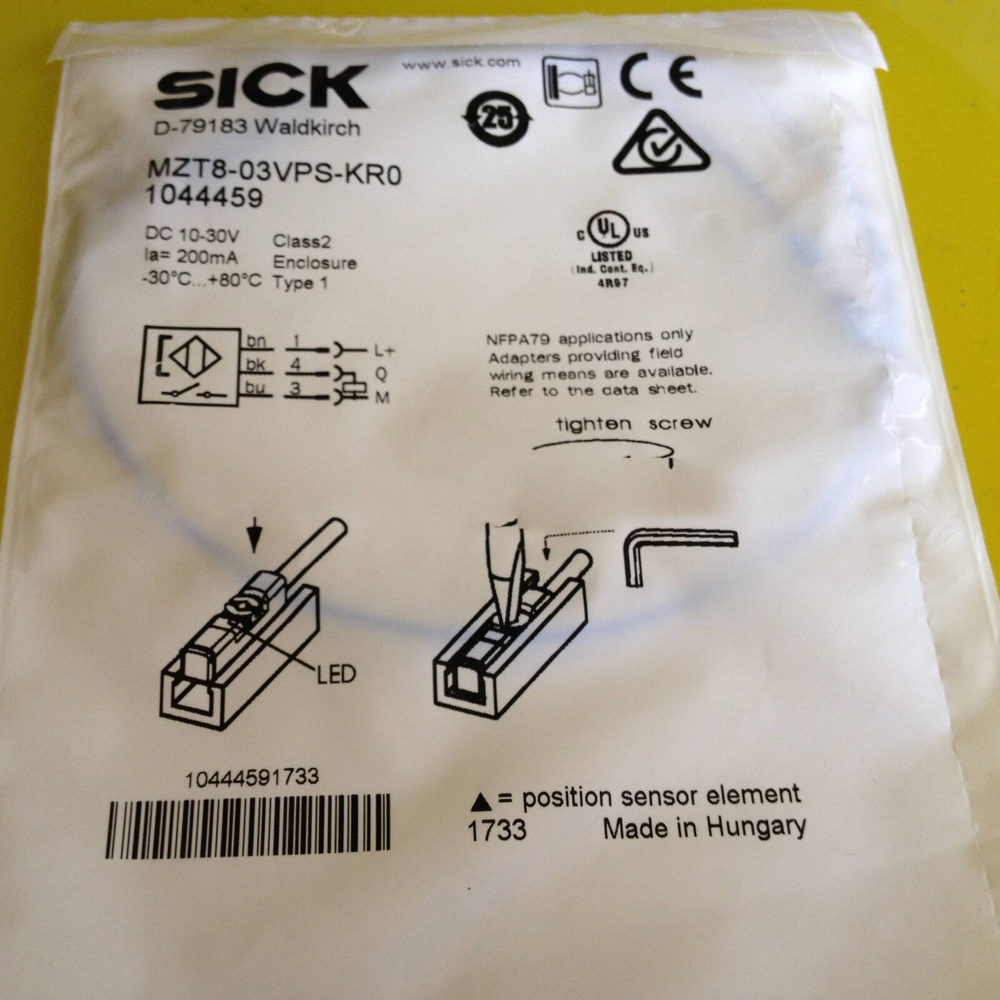 1PC SICK Photoelectric Sensor MZT8-03VPS-KR0 Stock Available - SICK