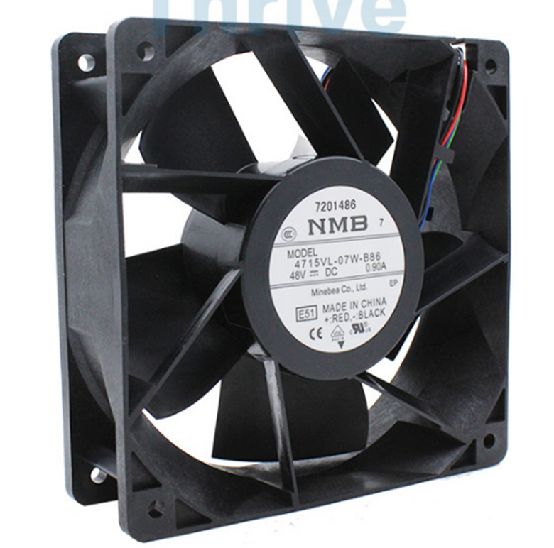 new NMB 4715VL-07W-B86 12038 48V 0.9A 12CM Communication Cabinet Cooling Fan 4-wire - NMB