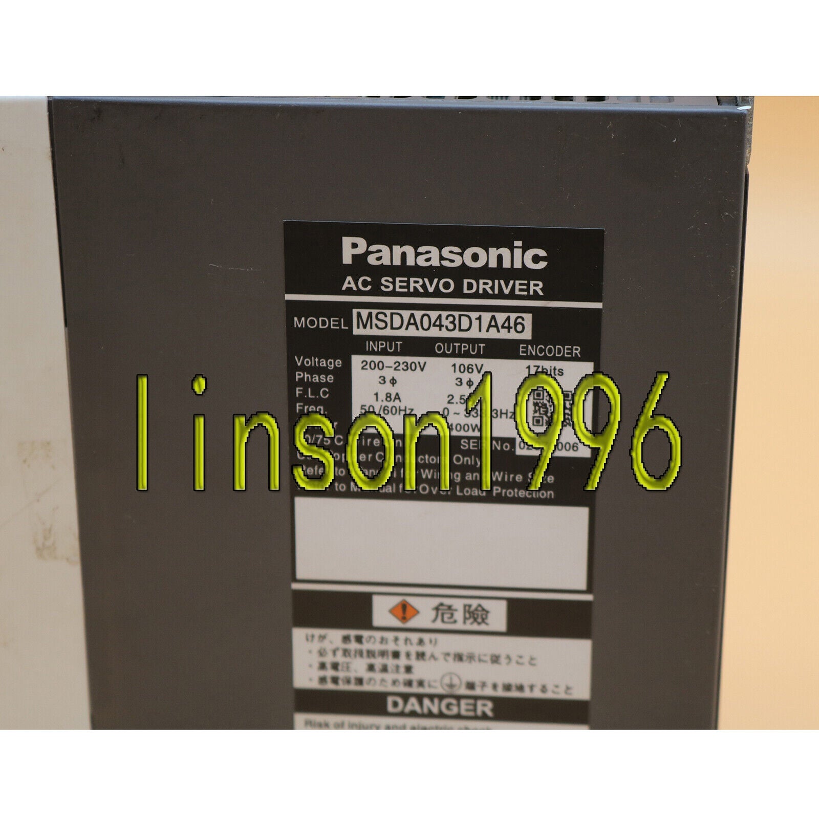 used   Tested Panasonic MSDA043D1A46 servo drives koeed