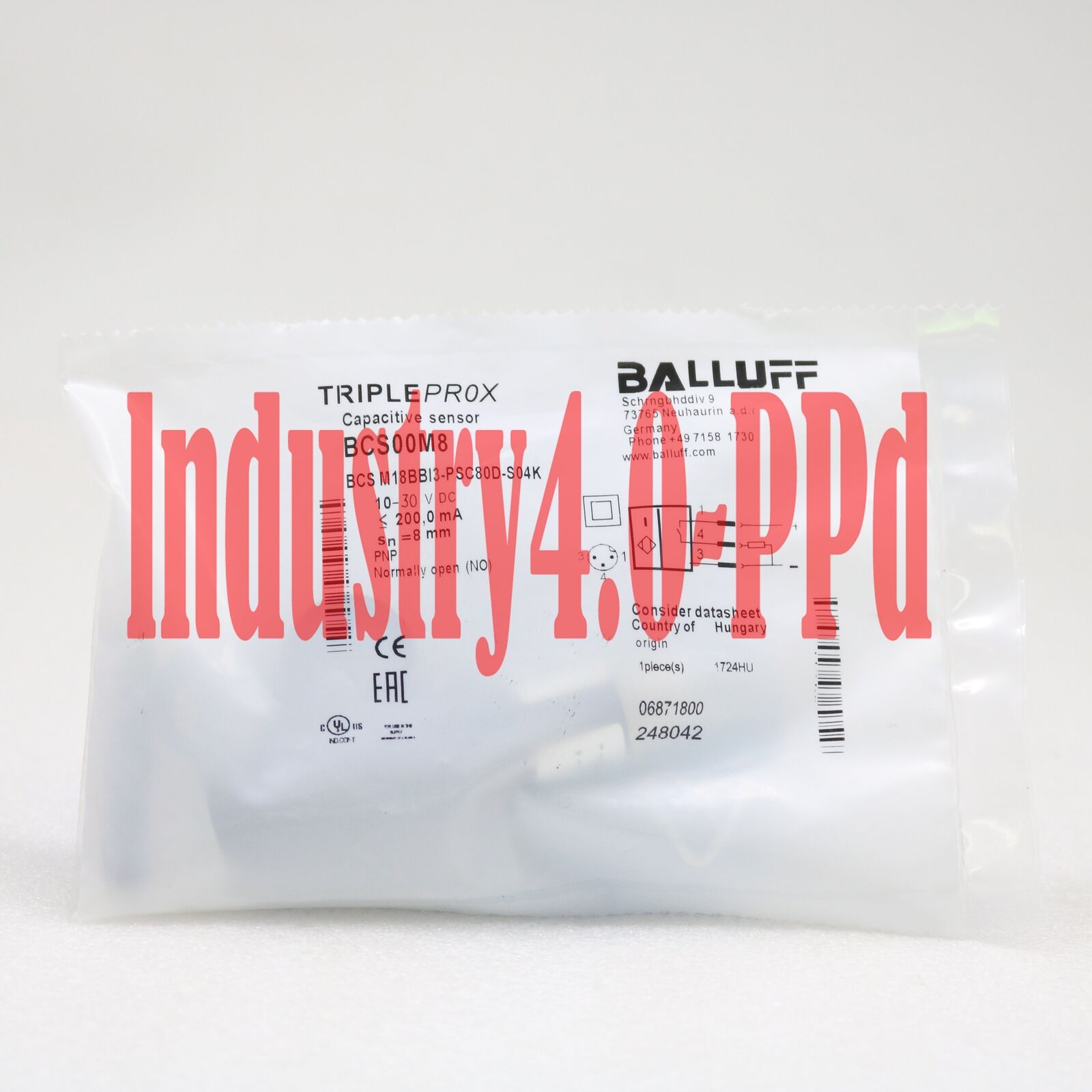 new 1pcs BALLUFF BCS M18BBI3-PSC80D-S04K capacitive sensor - BALLUFF