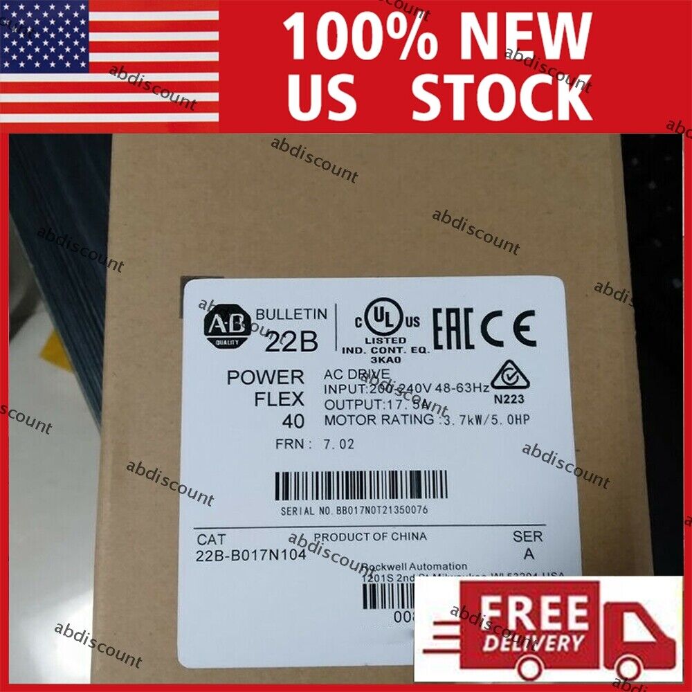 NEW Allen Bradley/Rockwell Inverter 22B-B017N104 3.7kW 3-phase 220V - ALLEN BRADLEY/ROCKWELL
