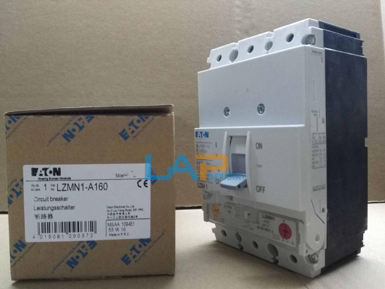 new  IN BOX EATON MOELLER Molded Case Circuit Breaker LZMN1-A160