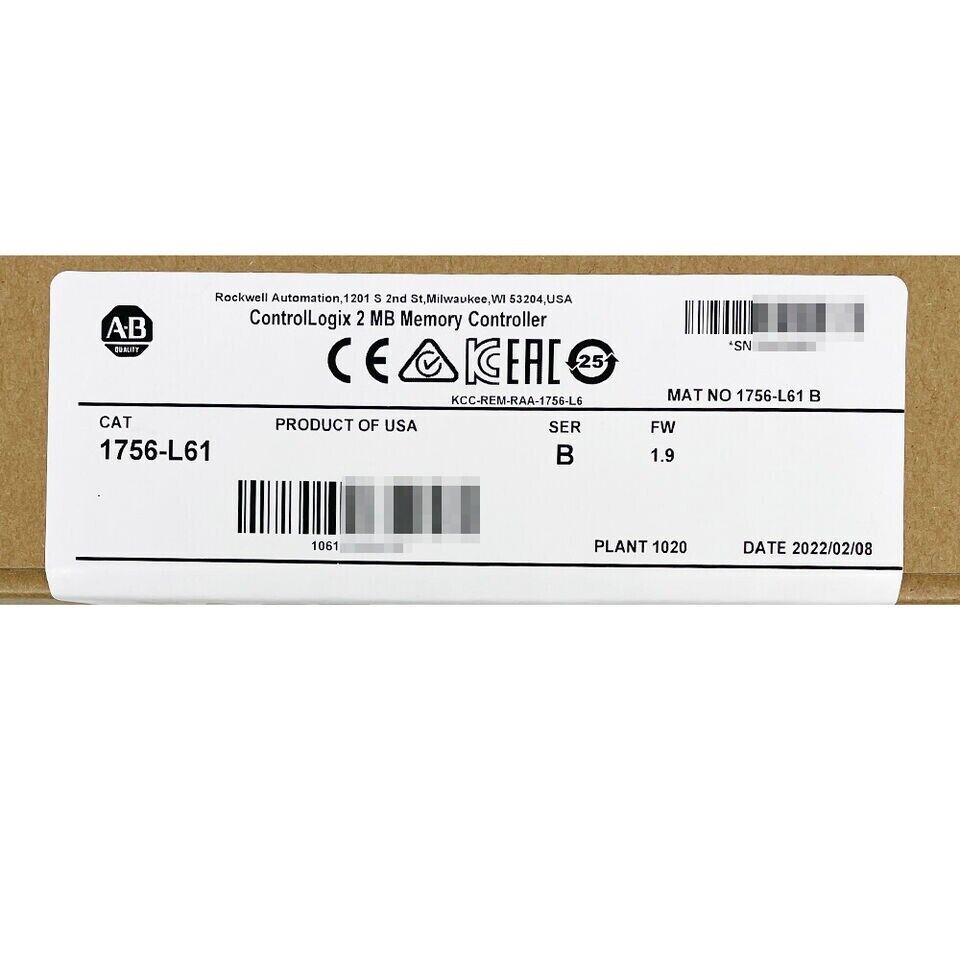 New Sealed 1756L61 Processor 2MB - CONTROLLOGIX