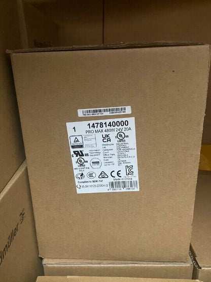 Weidmuller 1478140000 PRO MAX 480W 24V 20A Power Supply - WEIDMULLER
