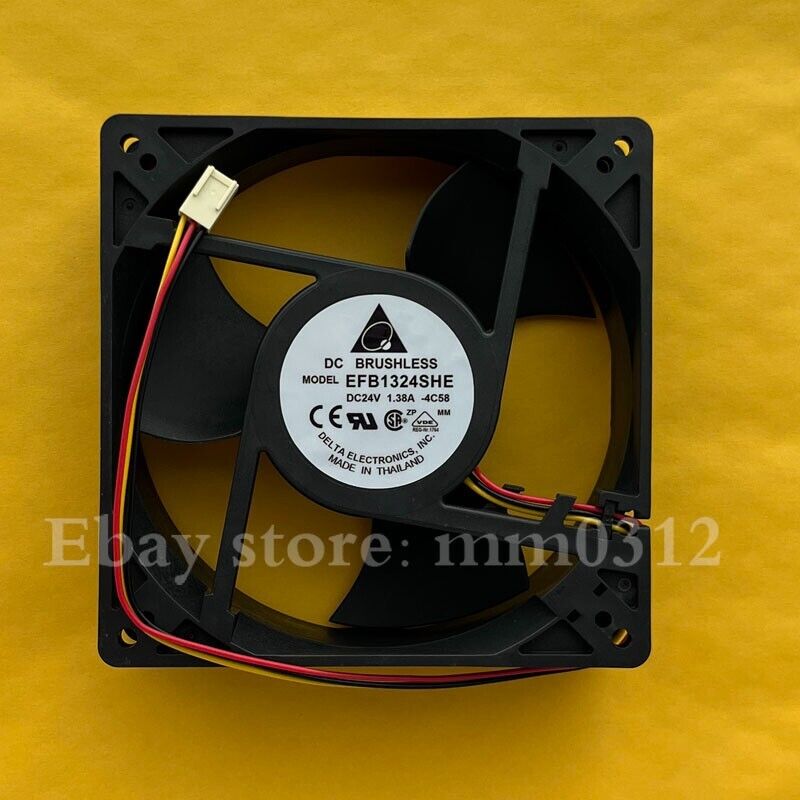 new Delta EFB1324SHE 12738 DC24V 1.38A 12.7CM 3-Pin Inverter Cooling Fan