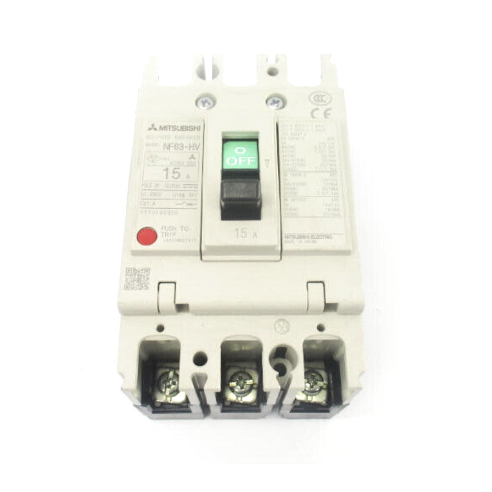 MITSUBISHI Circuit Breaker NF63-HV 3P 15A - MITSUBISHI