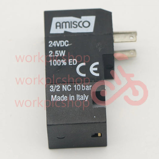 1PCS Unit AMISCO 24VDC 2.5W ED 3/2 NC 10bar Made in Italy Solenoid Pilot Valve