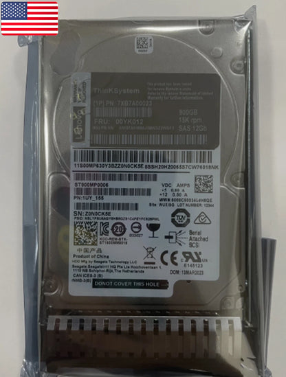 Lenovo 00YK012 7XB7A00023 2.5 " 900GB 15K SAS 12G HDD HARD DRIVE - US Stock