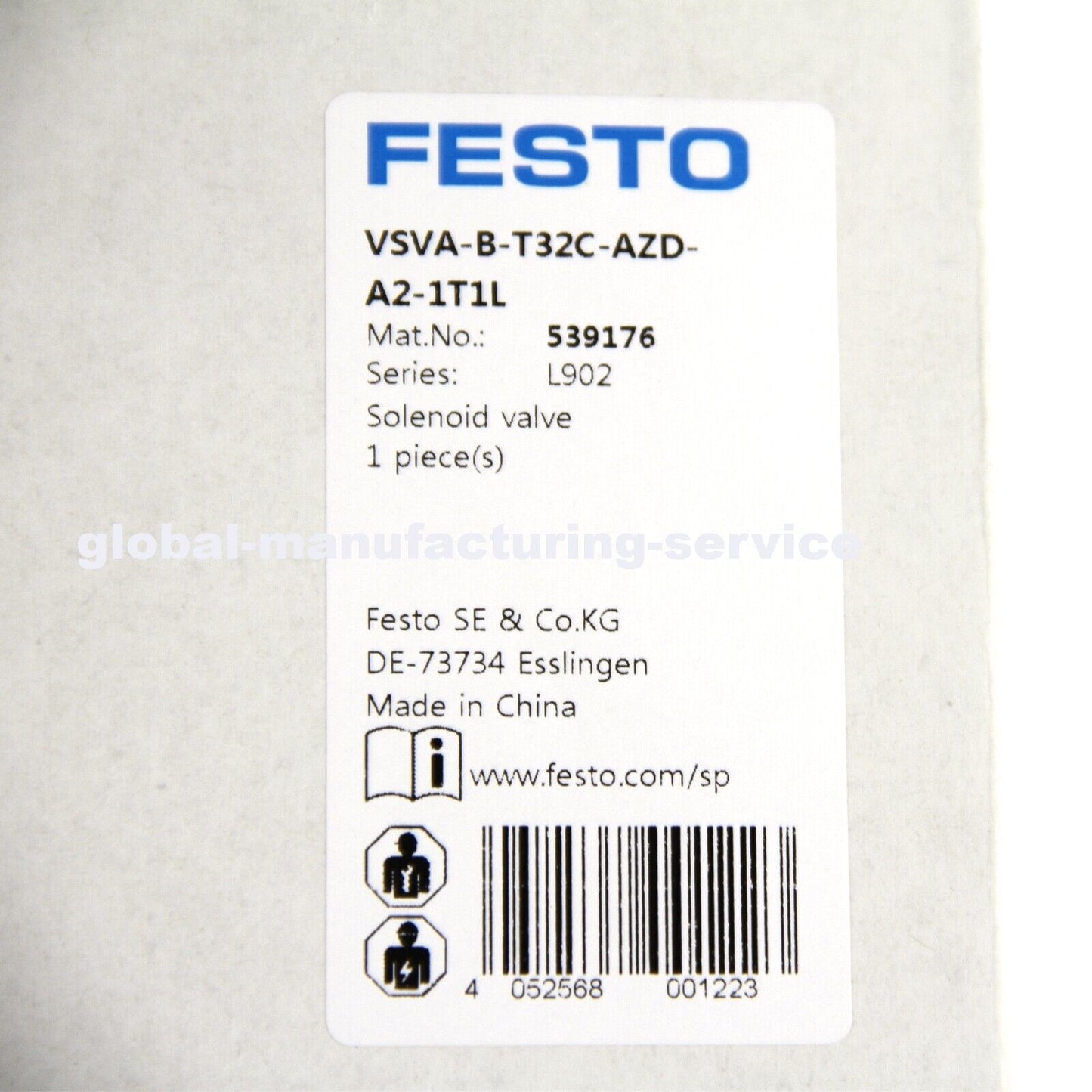FESTO Solenoid Valve Model FESTO VSVA-B-T32C-AZD-A2-1T1L 539176 - FESTO