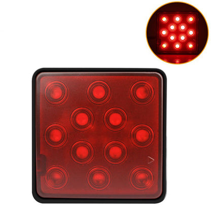 12 LED Tow Rear Tail Stop Brake Light 12V 2" Trailer Hitch Cover Light