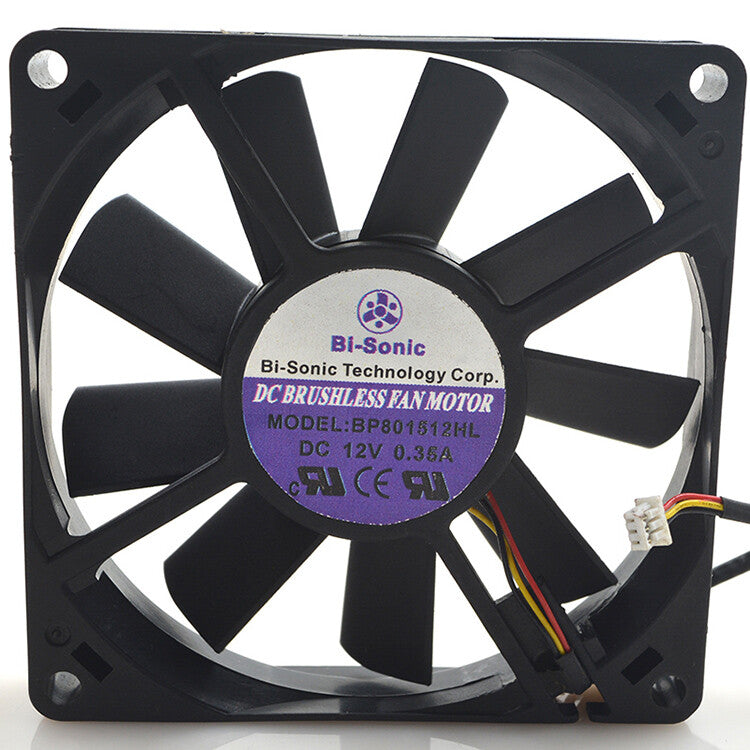 1pcs  BI-SONIC BP801512ML 12V 0.35A 8CM 8015 3-wire fan
