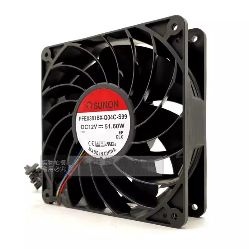 SUNON PFE0381BX-Q04C-S99 14038 DC12V 51.60W 14CM 4-Wire High Airflow Cooling Fan