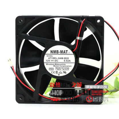 1pcs NMB 4715KL-04W-B20 12038 12V 0.52A2 line Large air volume Cooling fan 2pin