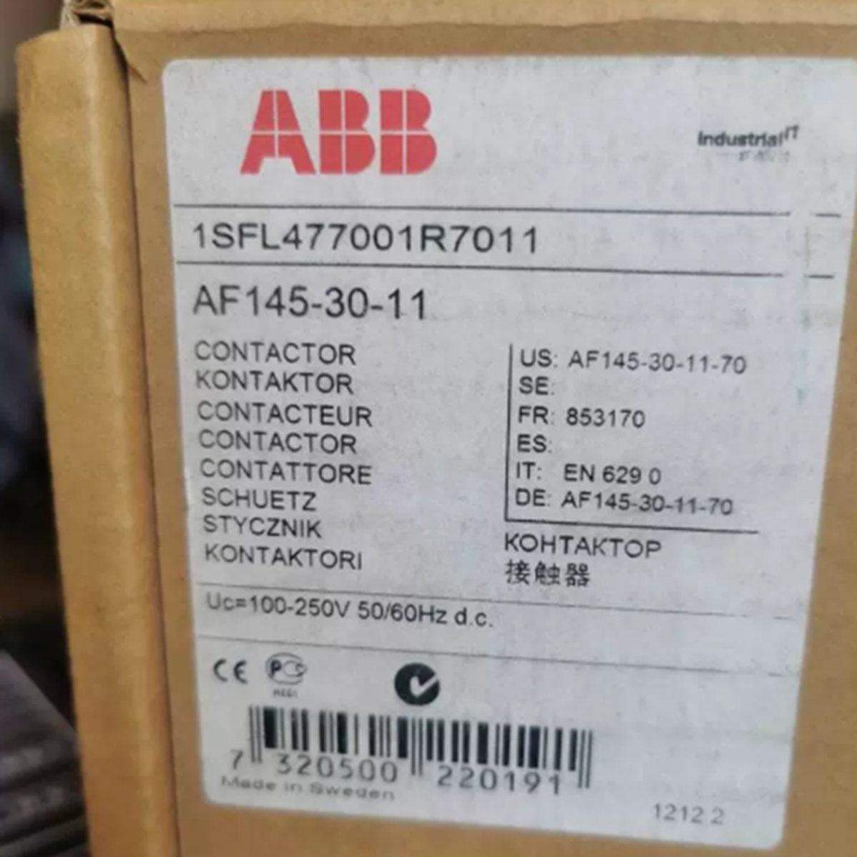 Professional 100-250V Contactors AF145-30-11 - ABB