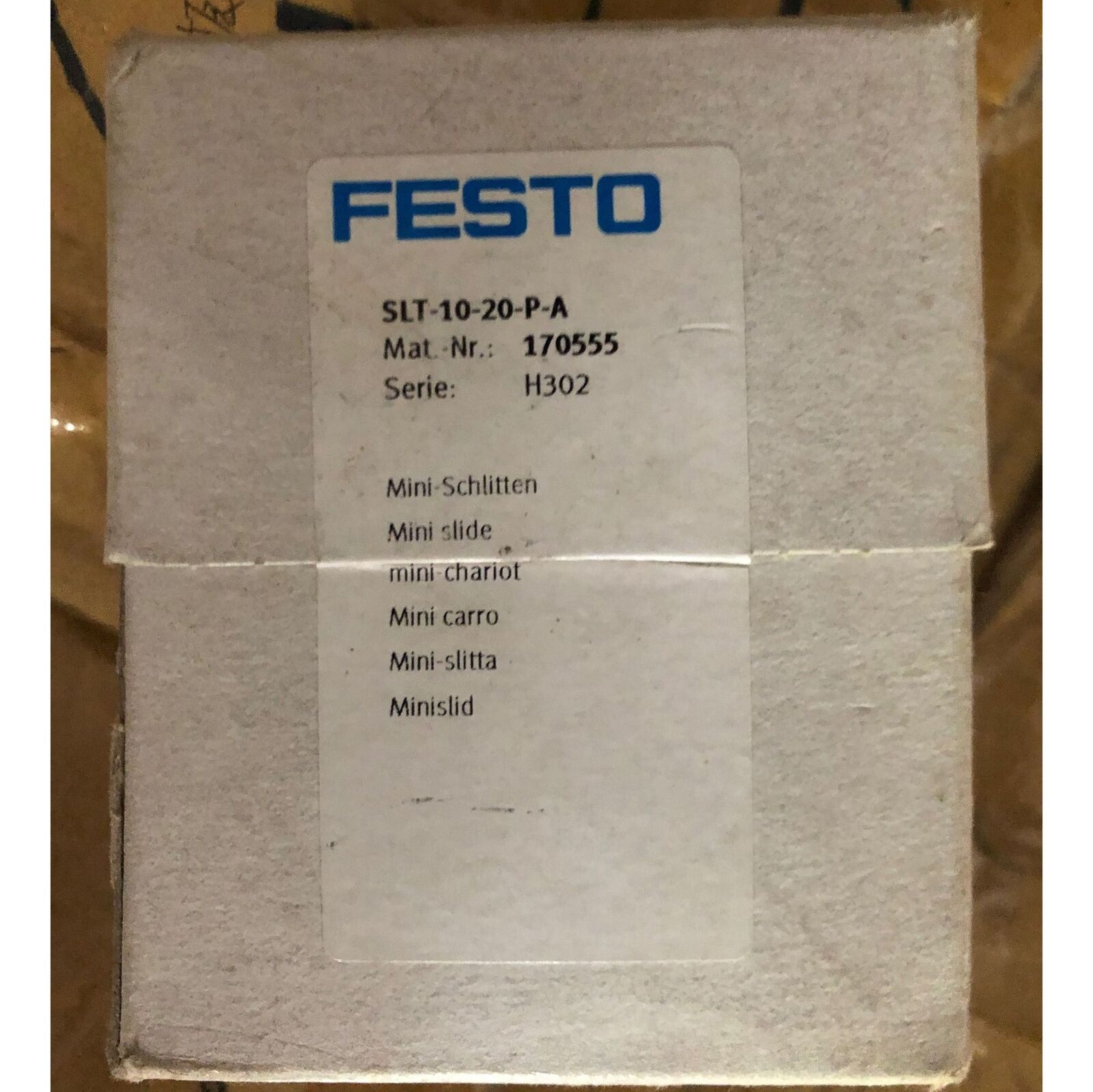 New Festo SLT-10-20-P-A 170555 Sliding Cylinder Fast - FESTO