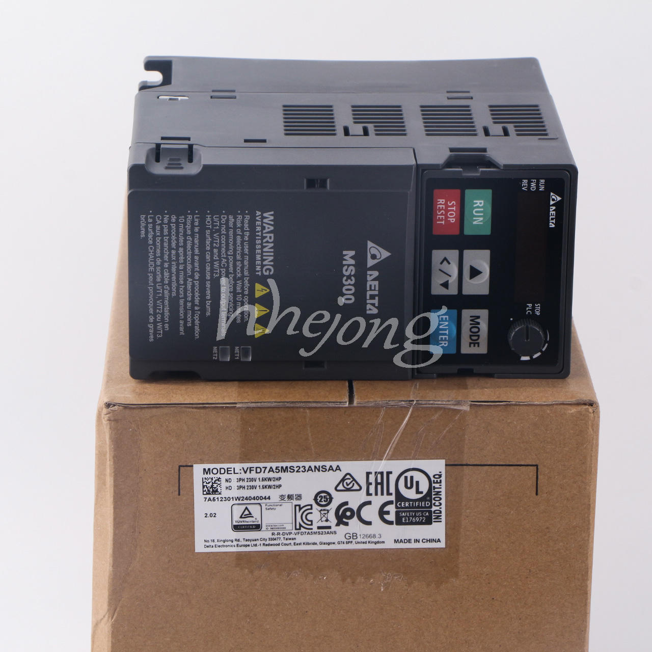 1.5KW 3phase 220V AC motor drive VFD7A5MS23ANSAA DELTA VFD 2HP - DELTA