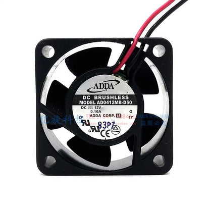 ADDA AD0412MB-D50 4015 DC12V 0.10A 4CM 2-Wire Dual Ball Cooling Fan