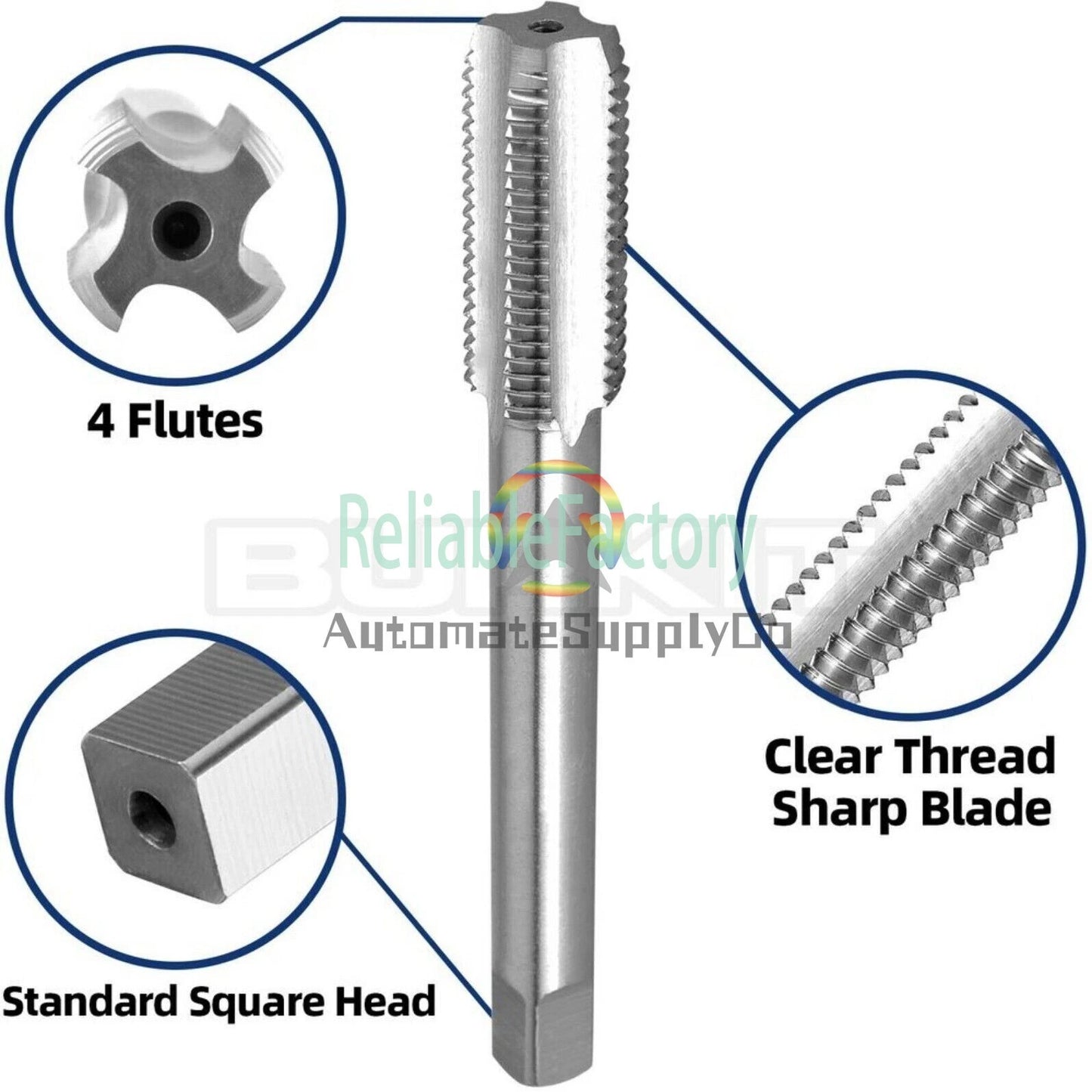 1/2"-20 UNF Tap and Die Set Left Hand, 1/2 x 20 UNF Thread Tap and Round Die