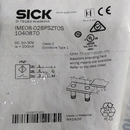 new ONE SICK proximity switch IME08-02BPSZT0S Fast - SICK
