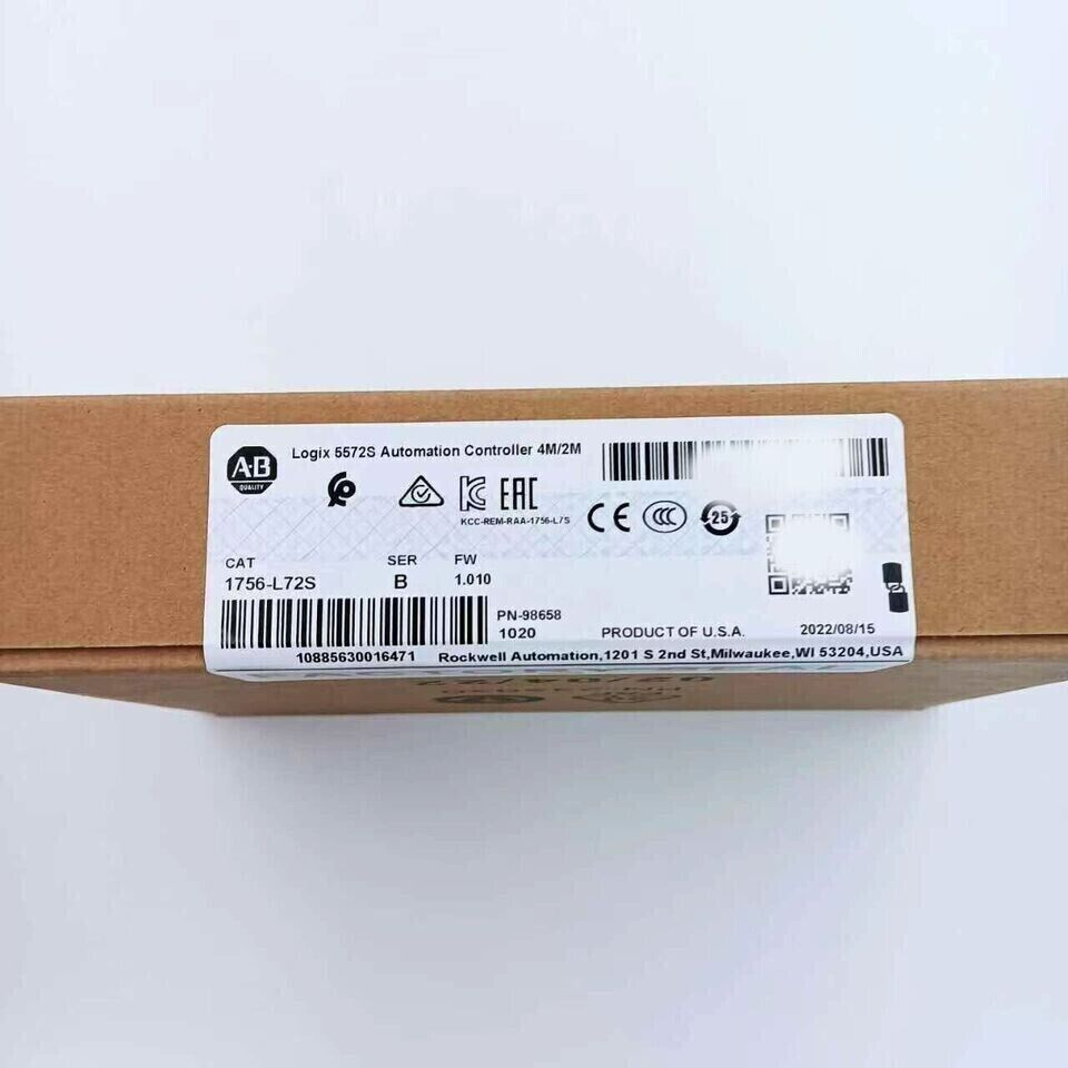 New Factory Sealed AB 1756-L72S B GuardLogix 5572S Controller 4MB 1756L72S - GUARDLOGIX