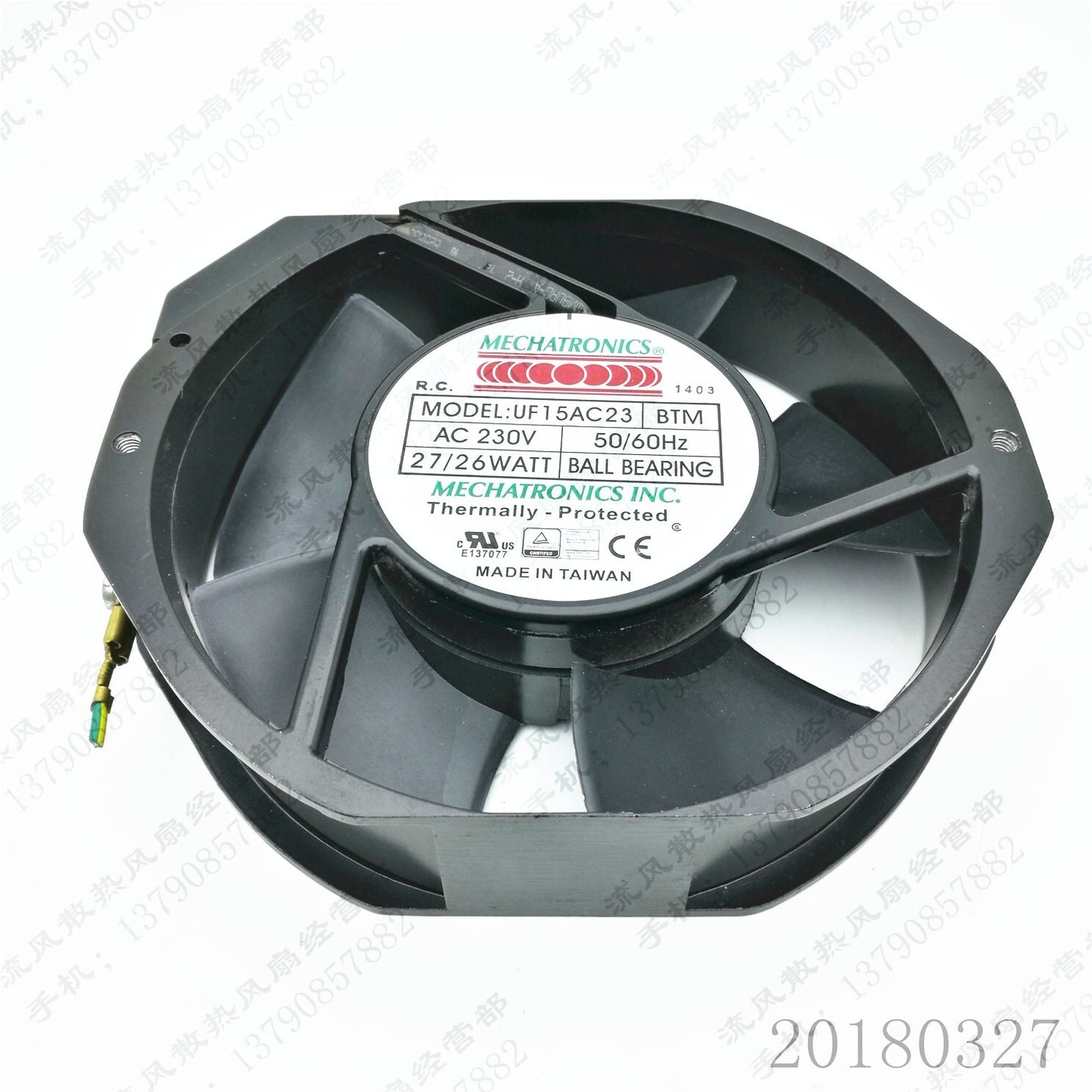 MECHATRONICS UF15AC23 BTM AC230V 27/26W 17238 Cooling Fan