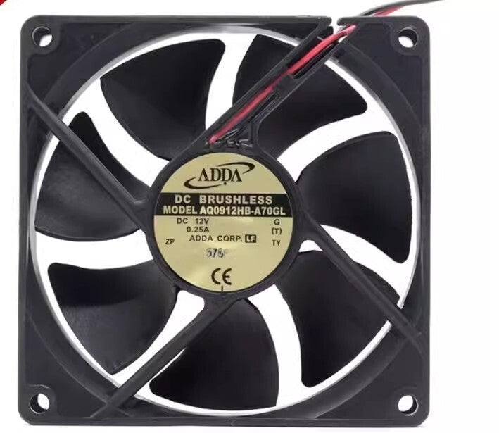 ADDA AQ0912HB-A70GL 9025 DC12V 0.25A 9CM 2-Wire Silent Cooling Fan