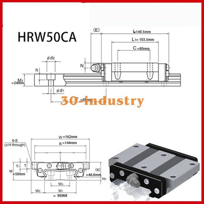 1Pcs New linear guide slider HRW50CA 50*162*140.5（mm） - KOEED