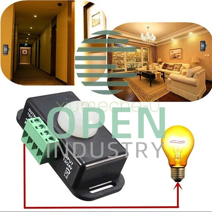 Automatic DC 12V-24V 8A Infrared PIR Motion Sensor Switch For LED light Stylish