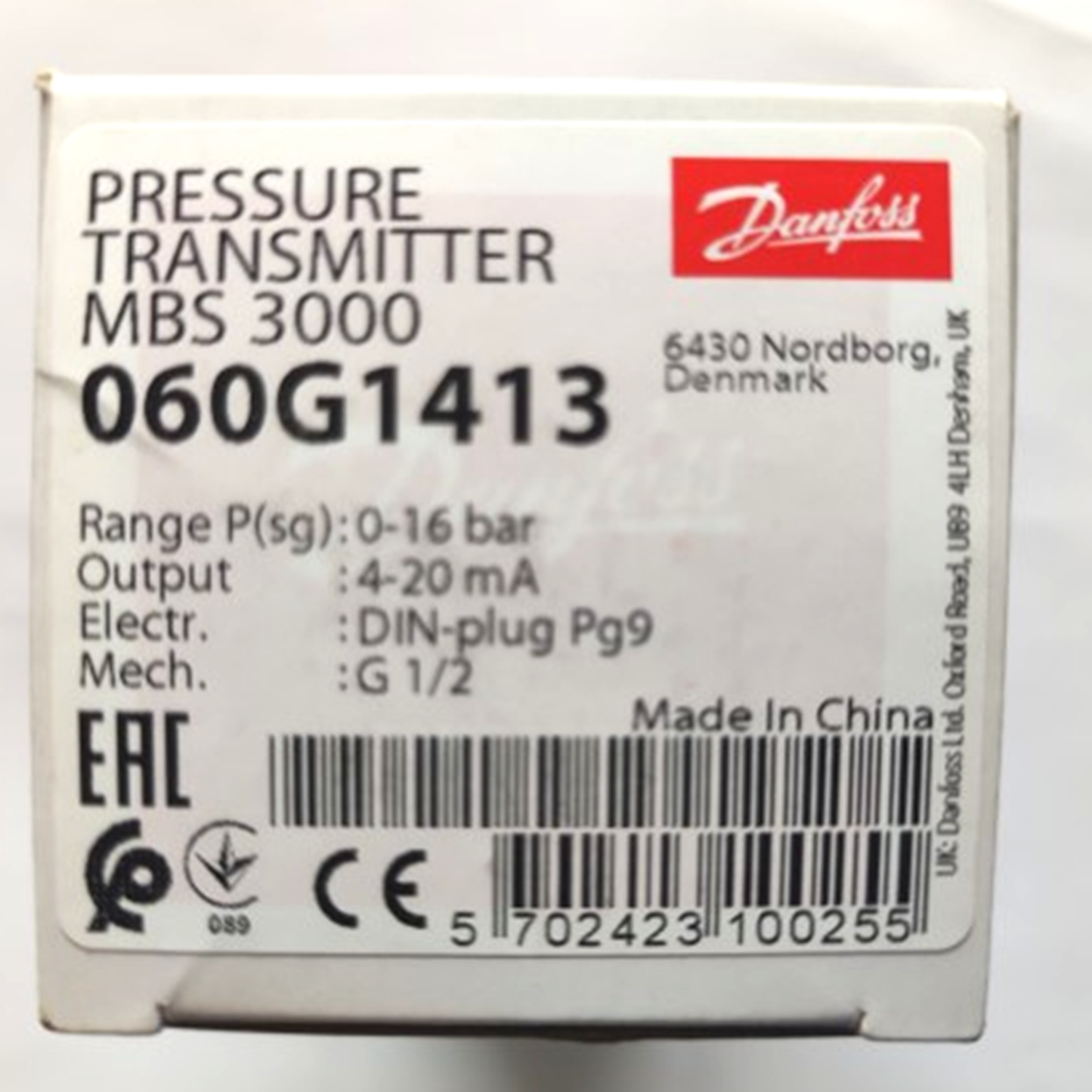 DANFOSS Pressure Transmitter 060G1413 - DANFOSS