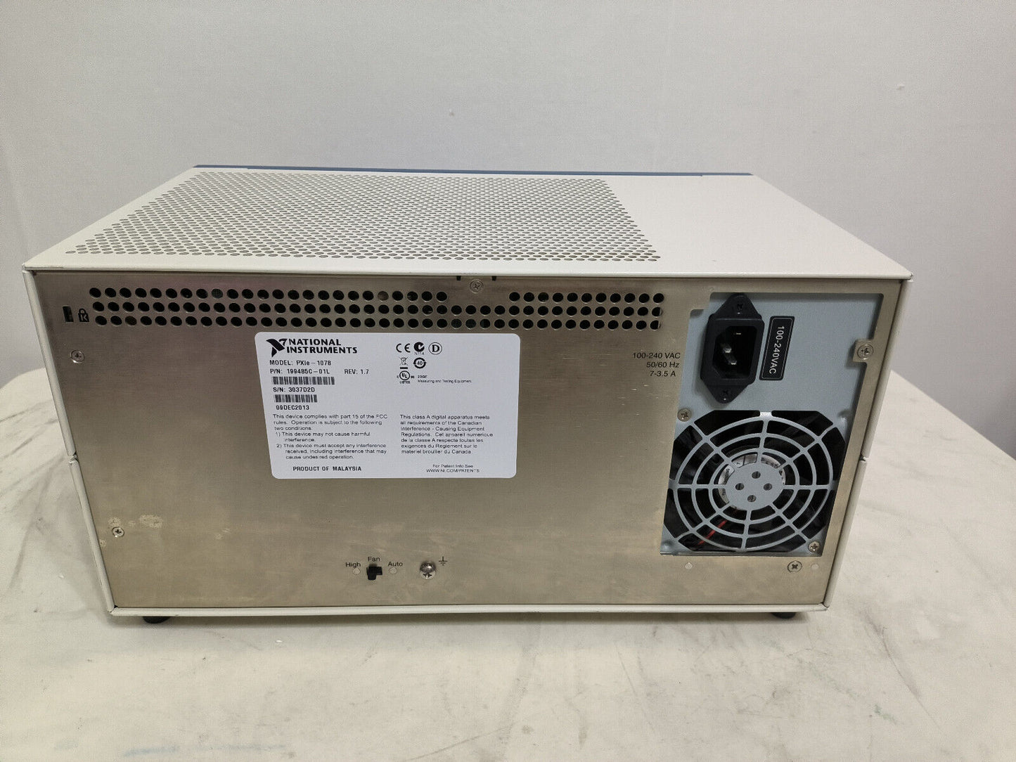 National Instruments PXIE-1078 PXI Chassis for 2025 - NATIONAL INSTRUMENTS