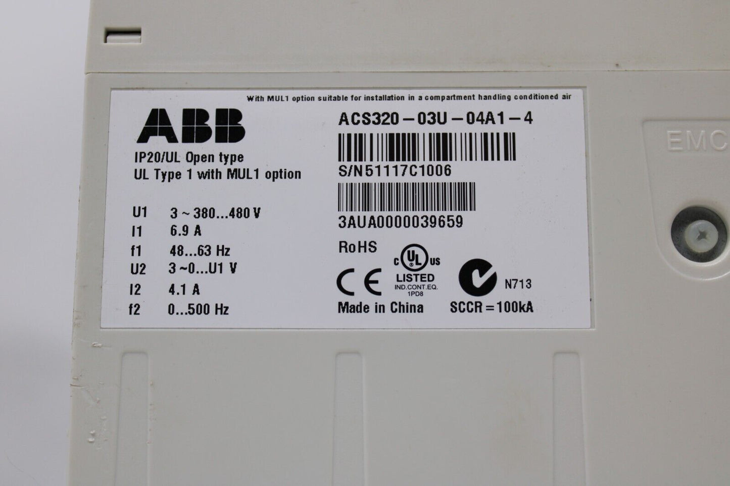 used ABB ACS320-03U-04A1-4 AC Drive - ABB