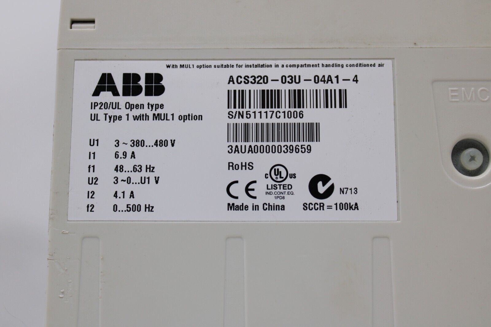 used ABB ACS320-03U-04A1-4 AC Drive - ABB