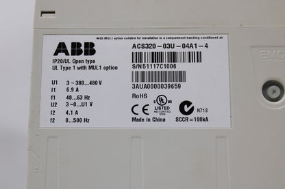 used ABB ACS320-03U-04A1-4 AC Drive - ABB