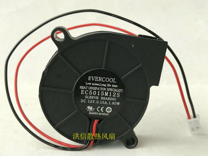 new For EVERCOOL EC5015M12S 12V 0.15A 1.80W Turbo Blower Cooling Fan 2pin