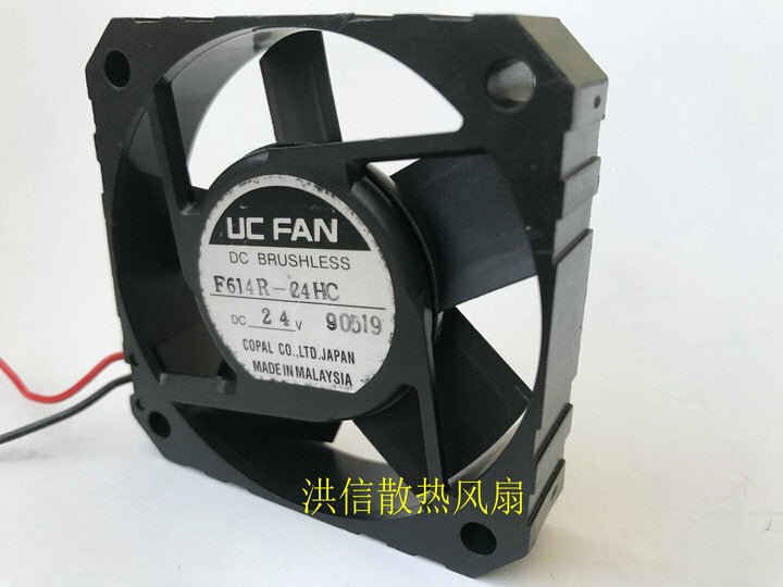 1pcs UC FAN F614R-24 HC DC24V 2-wire 6CM 60*15MM Inverter Cooling Fan
