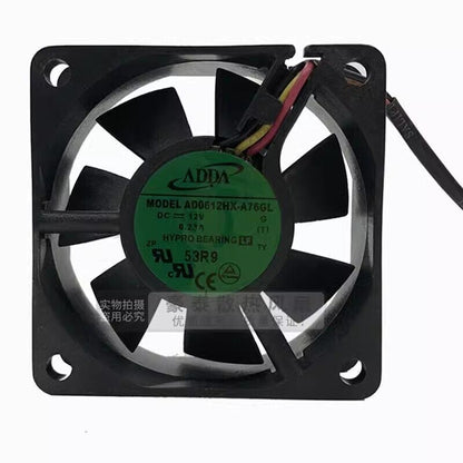new ADDA AD0612HX-A76GL 6025 DC12V 0.23A 6CM 3-Wire Silent Cooling Fan