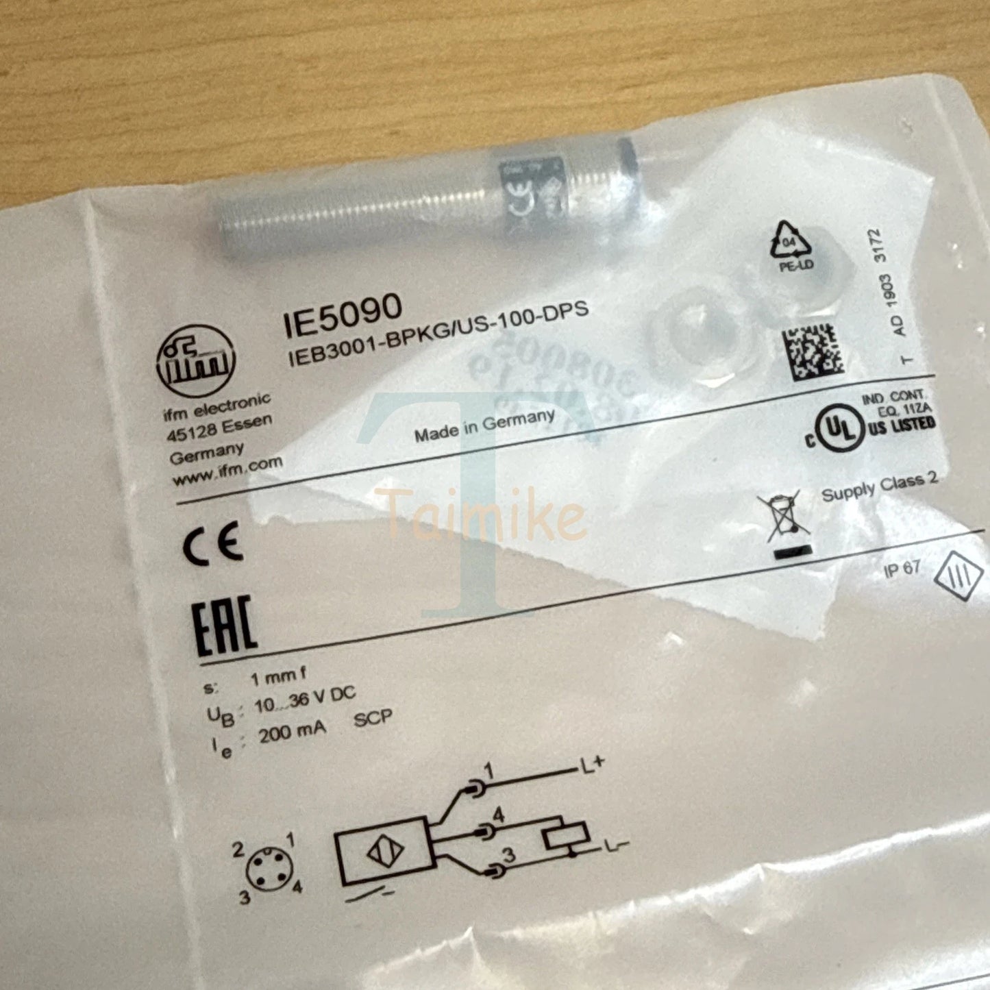 ! IFM IE5090 Inductive Proximity Sensor IEB3001-BPKG/US-100-DPS