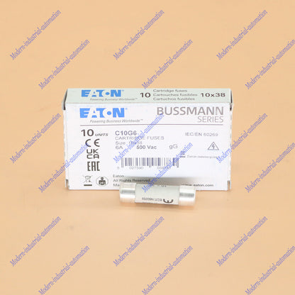 new 10pc eaton Bussmann C10G6 (6Amp) 6A 500Vac Cartridge Fuse 10x38mm - BUSSMANN