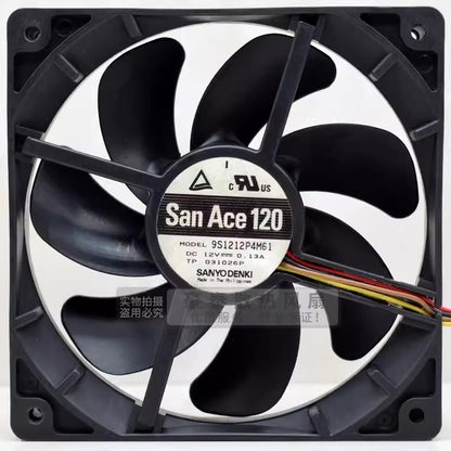 Sanyo 9S1212P4M61 12025 DC12V 0.13A 12CM 4-Wire PWM Silent Cooling Fan