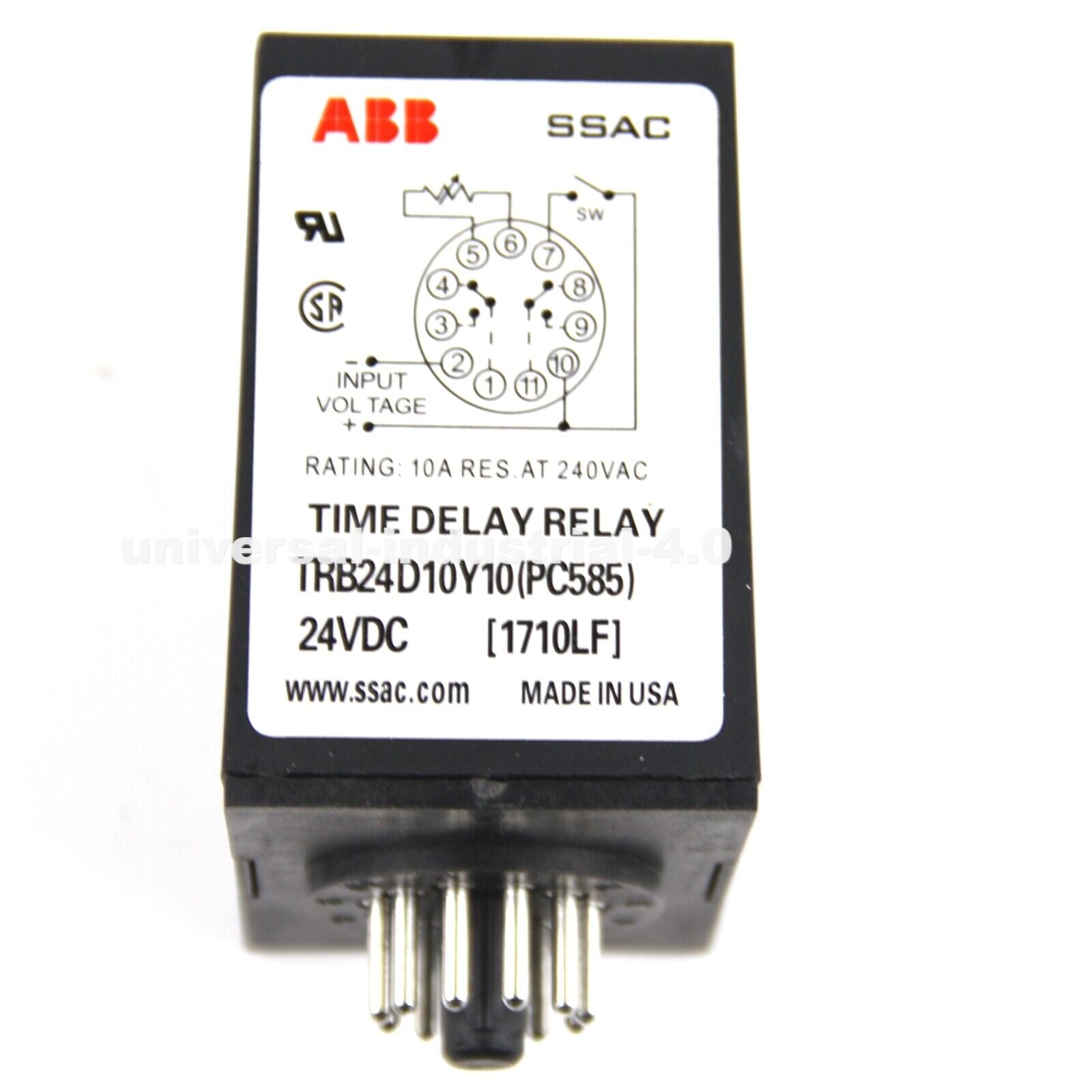 ABB TRB24D10Y10 Time Delay Relay 24VDC - ABB