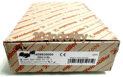 50pcs Weidmüller Blue Terminal ZDU 6 BL - Model 1608630000 - WEIDMÜLLER