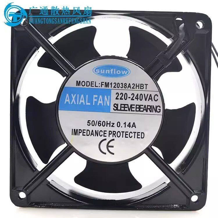 sunflow FM12038A2HBT 12038 220V-240V 0.14A 12CM AC Cooling Fan