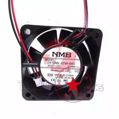 NMB 2410ML-05W-B60 6025 DC24V 0.17A 6CM 2-Pin Axial Cooling Fan