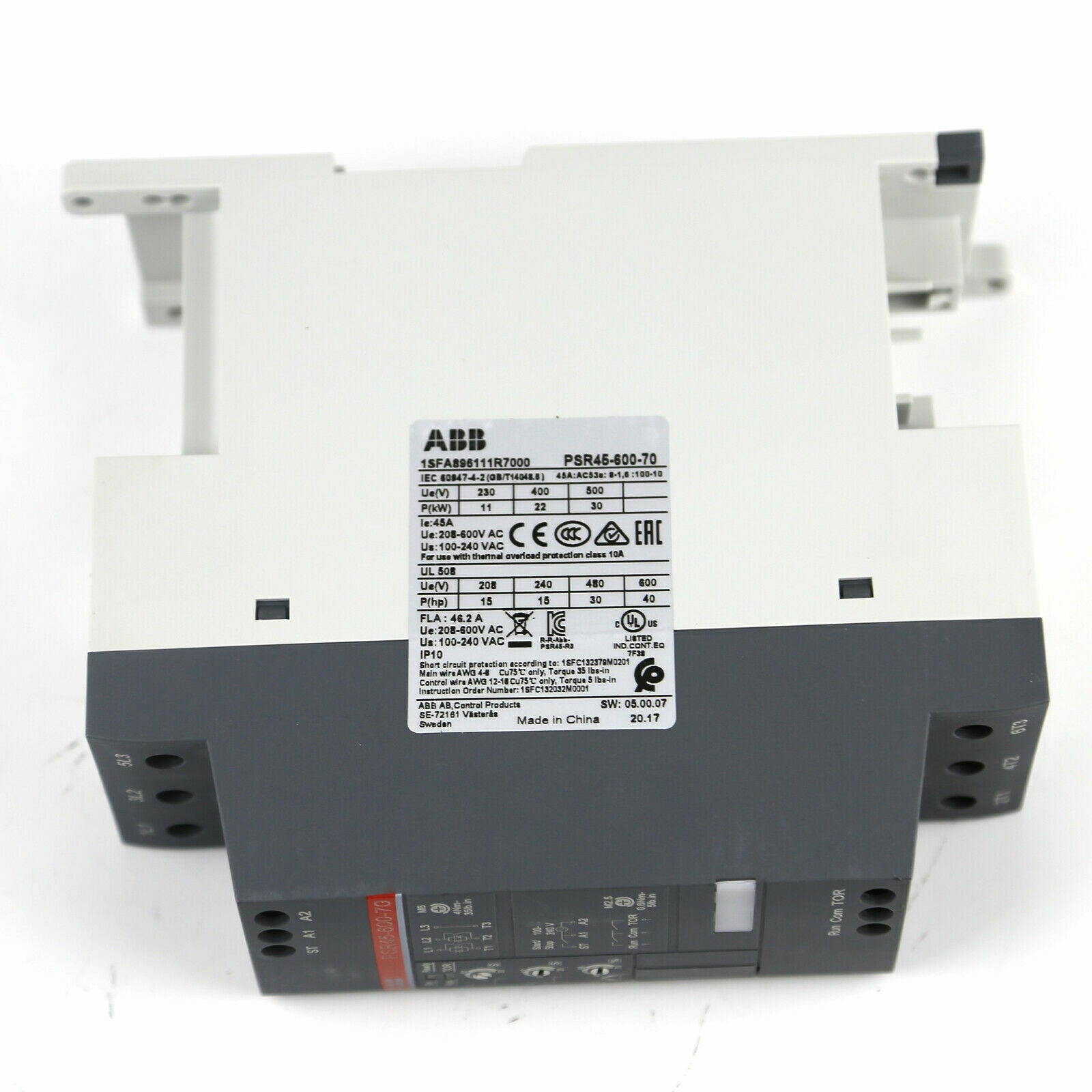 ABB PSR45-600-70 Soft Starter - Professional Industrial Soft Starter - ALICE BOB MANUFACTURER