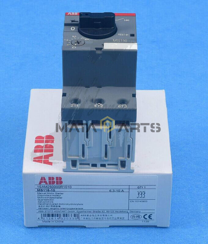 ABB Motor Starter Motor Circuit Breaker MS116-10 6.3-10A - ABB